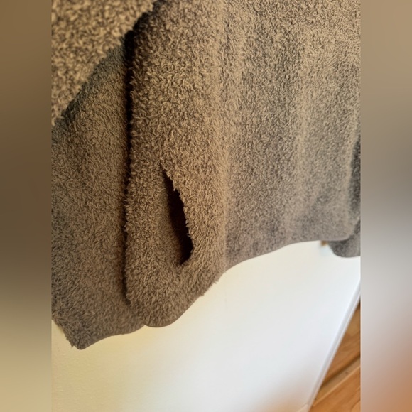 Skims Cozy Knit Pullover Gray Button Sherpa Fuzzy SOFT Size XXS/XS EUC - Picture 7 of 8